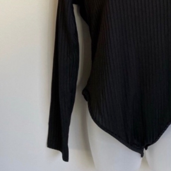 Black Open Shoulder Bodysuit - Picture 8 of 8